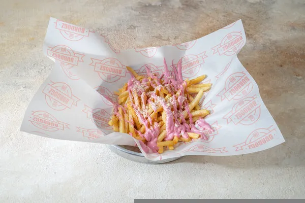 Pink Garlic Mayo Parmesan Fries - Burdogz