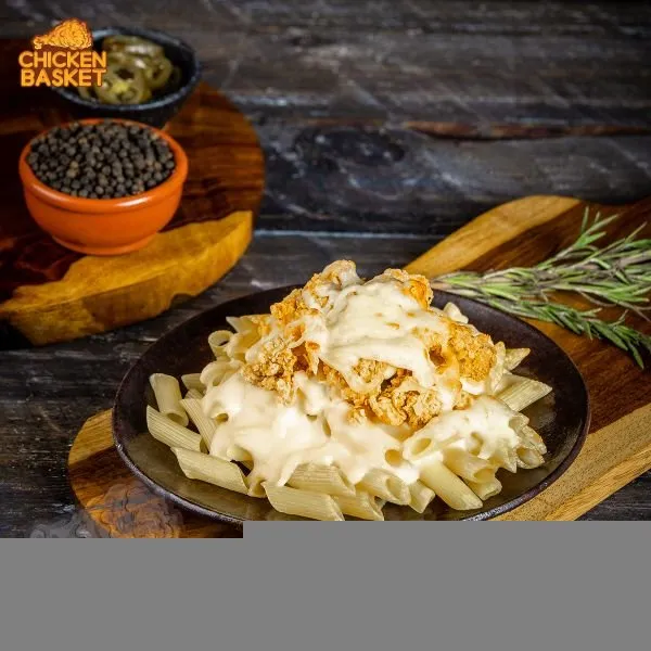 Chicken Pasta with White Sauce - Chicken Basket