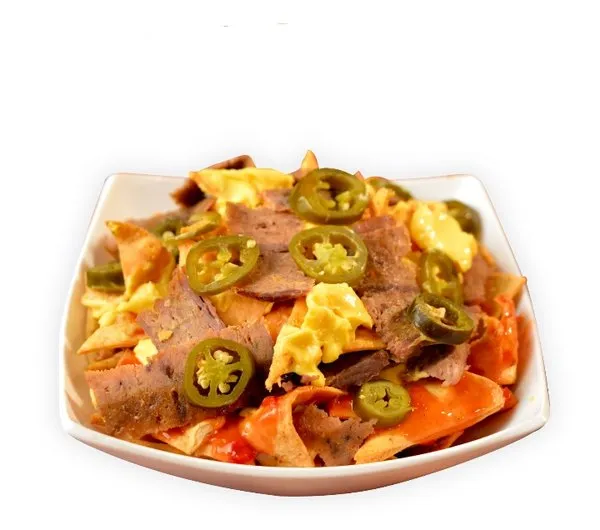 Cheesy Nachos with Chicken - Doner Konner
