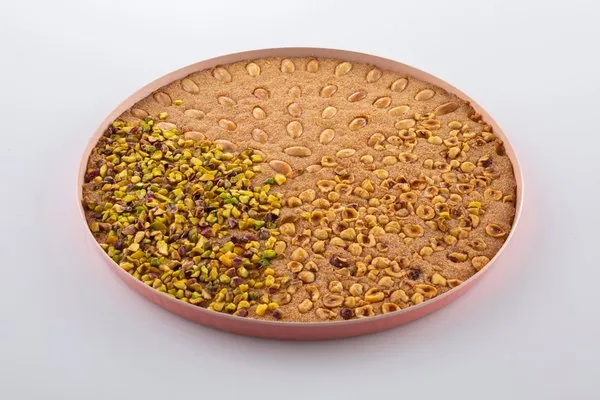 Medium Basbousa with Nuts Form Plate - El Abd