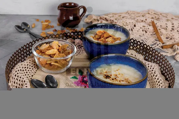 Rice Pudding with Nuts - El Haty
