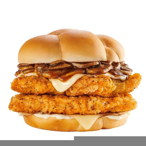 Double Chicken Mushroom & Swiss Sandwich - Hardee's