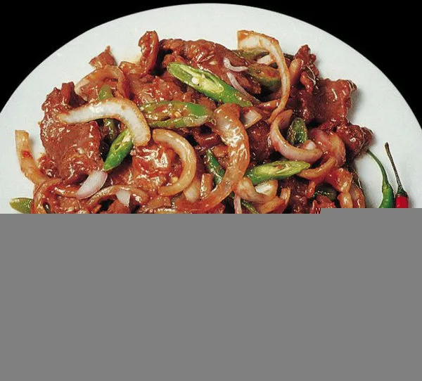 Chili Beef with Onions - Manchow Wok