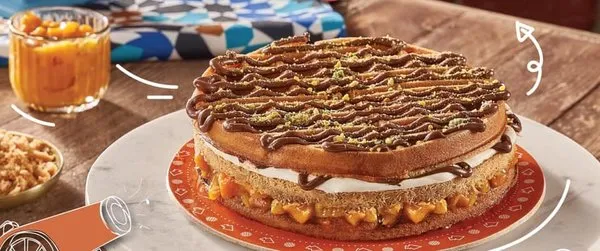 Mango & Cream Kunaffle Cake - Wafflicious