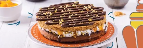 Mango & Cream Kunaffle Tart - Wafflicious