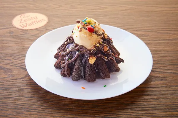 Molten Cake - Zesty Waffles